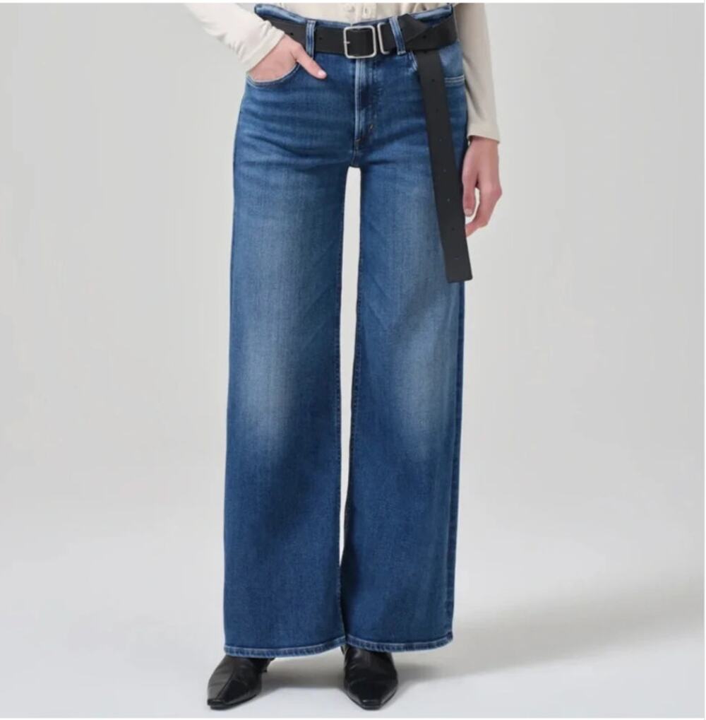 Citizens of Humanity Loli Mid Rise Wide Leg Denim Jeans Size 26